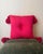 Folk Art Vintage Handwoven Geometric Pillow With Oversized Red Tassels For Sale - Image 3 of 4