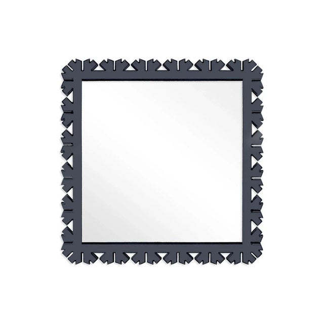 Contemporary Fleur Home Audubon Bamboo Sticks Square Mirror in Hale Navy, 24x24 For Sale - Image 3 of 3