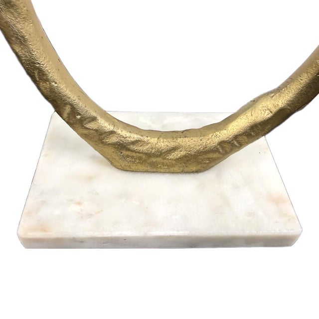 Contemporary Textured Gold Metal Abstract Nomad's Knot Sculpture on ...