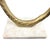 Contemporary Contemporary Textured Gold Metal Abstract Nomad's Knot Sculpture on White Marble Base For Sale - Image 3 of 4