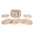 Boho Chic Artifacts Rattan 7-Piece Round Coaster Set For Sale - Image 3 of 3