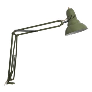 Vintage Green Table Lamp from Ledu, Sweden, 1960s For Sale