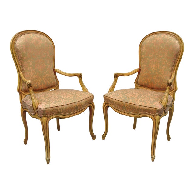 Vintage Mid Century Italian Provincial Upholstered Dining ...