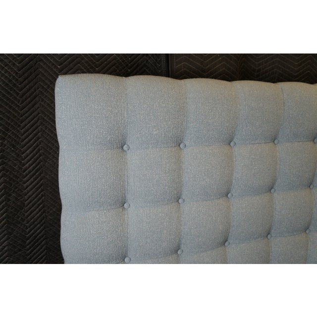 Blue Bernhardt Avery Fabric Modern Blue Panel Tufted Queen Size Bed For Sale - Image 8 of 12