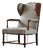 Vintage Earflap Dover Wingback Oak Armchair, Denmark, 1930s For Sale