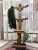 Wood 19th Century Dutch Elm Hall Stand with Mirror, Coat Hooks and Umbrella Holders For Sale - Image 7 of 8