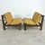 Dimensions: H 27.5” x W 26.3” x D 31.5” x SH 17.5” Pair of Vintage Brutalist lounge chairs designed by Carl Straub in the...