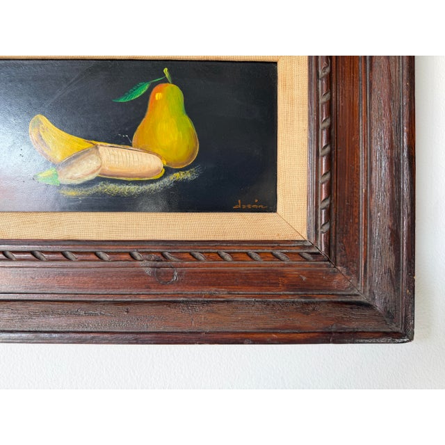 1970s Vintage Desan Still Life Oil on Masonite Painting – Framed For Sale - Image 10 of 12