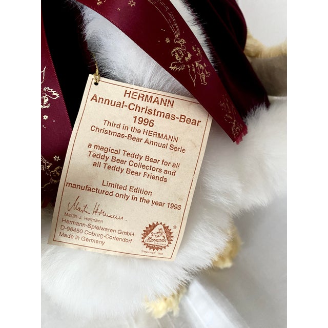 Late 20th Century Hermann-Spielwaren Annual Annual-Mohair Christmas-Bear 1996, a highly collectible limited-edition German...