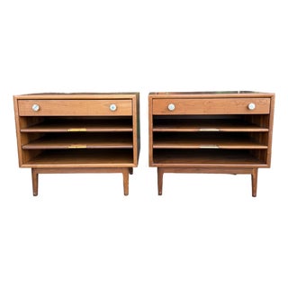 Pair of Mid Century Kipp Stewart for Drexel Declaration End Tables For Sale