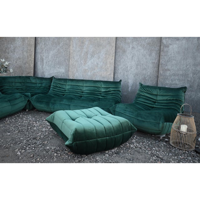 Textile Togo Sofa Set by Michel Ducaroy for Ligne Roset, Set of 5 For Sale - Image 7 of 14