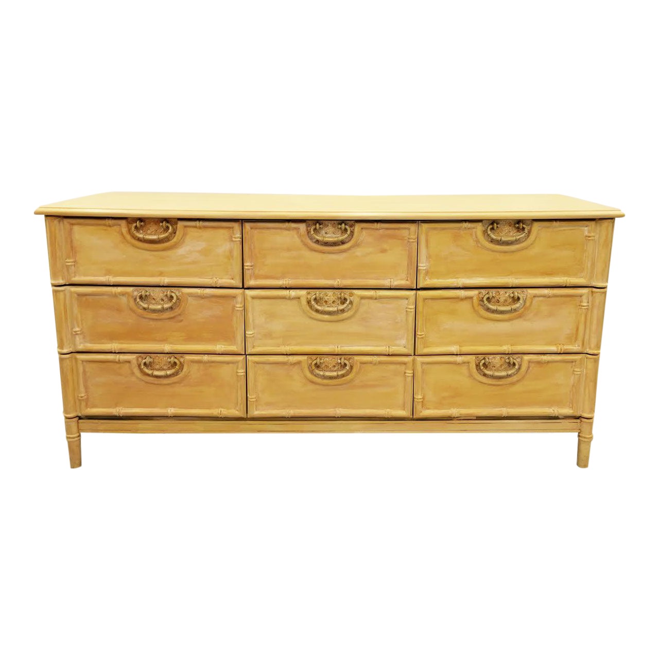 Vintage Bamboo Dresser by Bassett Chairish