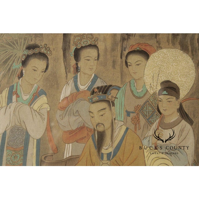 Mid 20th Century Framed Asian Figural Print After “Refusing The Seat” For Sale - Image 13 of 16