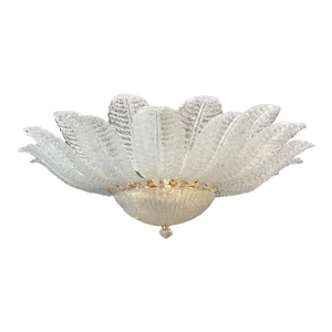 Murano Glass Sputnik Chandelier Flush Mount, Mazzega Style