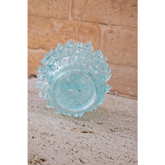 Art Deco Blue Ercole Barovier Rostrato Murano Glass Vase for Barovier & Toso, 1940s For Sale - Image 3 of 8