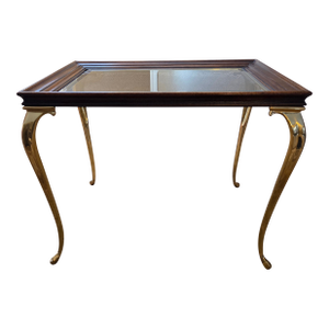 Brandt Brass Leg End Side Coffee Table