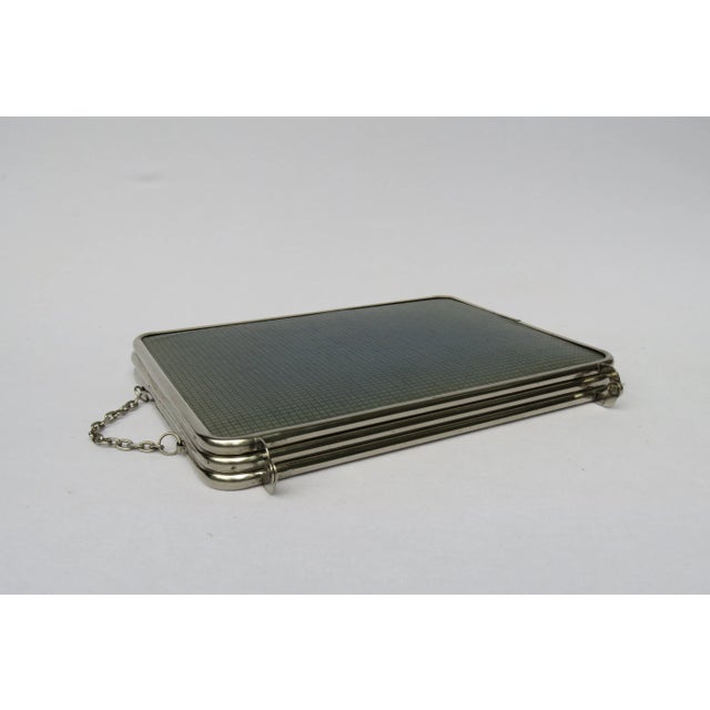 Silver Chrome-Plated Triptych 3-Part Mirror, France, 1940s For Sale - Image 8 of 12