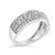 Contemporary .925 Sterling Silver 1.0 cttw Lab Grown Diamond 3 Row Band Ring (F-G Color, VS1-VS2 Clarity) - Ring Size 7 For Sale - Image 3 of 7