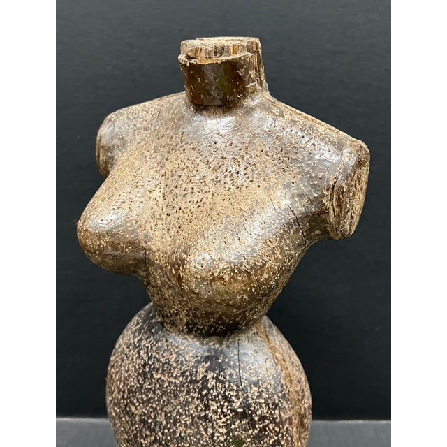 Late 20th Century Carved Wood Female Torso Sculpture For Sale In New York - Image 6 of 10