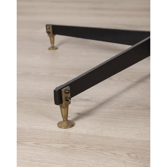 Vintage Italian Metal and Wood Table, 1960s For Sale - Image 9 of 12