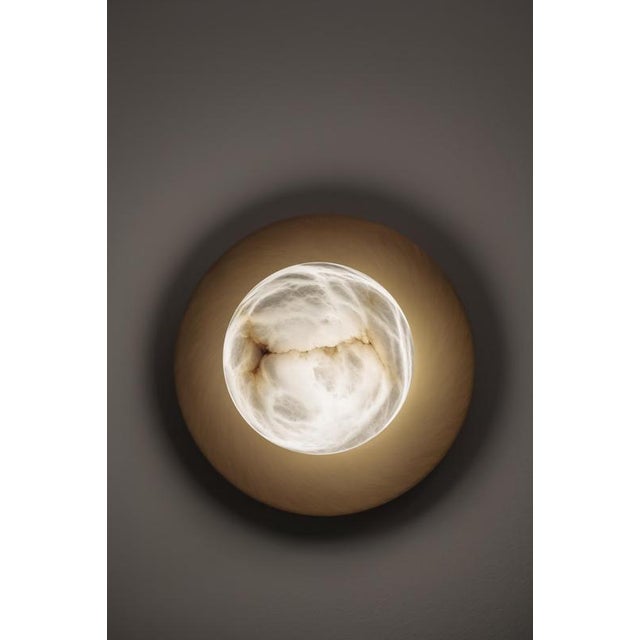 Contemporary Saturn Cycle Wall Lamp by United Alabaster For Sale - Image 3 of 8