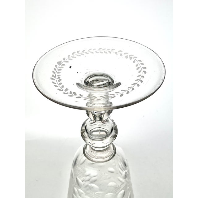 Transparent An Antique 18th Century Silesian Hand Blown Goblet For Sale - Image 8 of 8