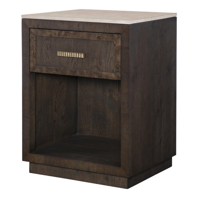 Century Furniture Monterey Small Nightstand & Stone-Dark For Sale