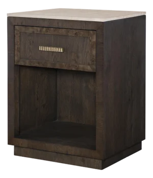 Century Furniture Monterey Small Nightstand & Stone-Dark