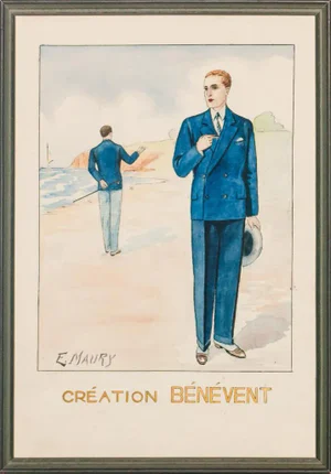 "Creation Benevent" French Watercolor