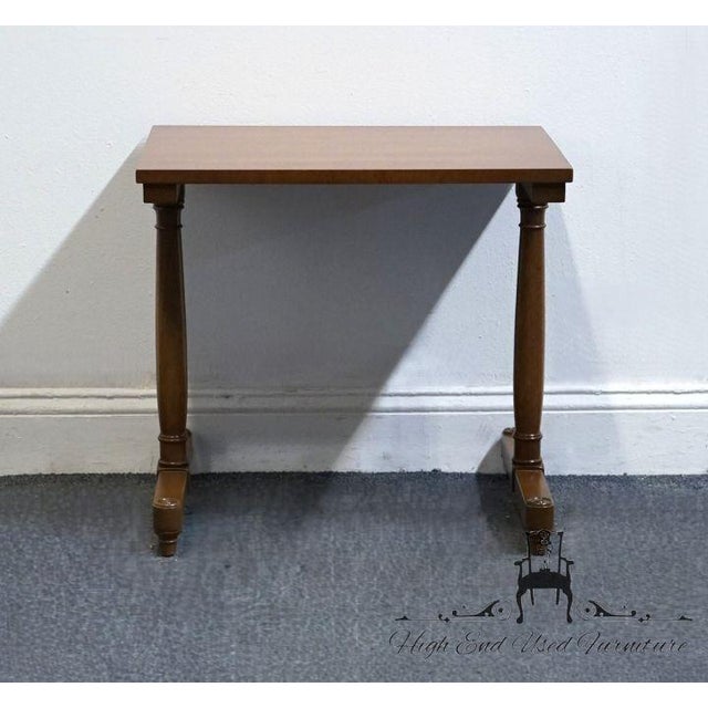 Heritage Furniture Solid Mahogany Italian Provincial 21" Nesting End Tables For Sale - Image 14 of 18