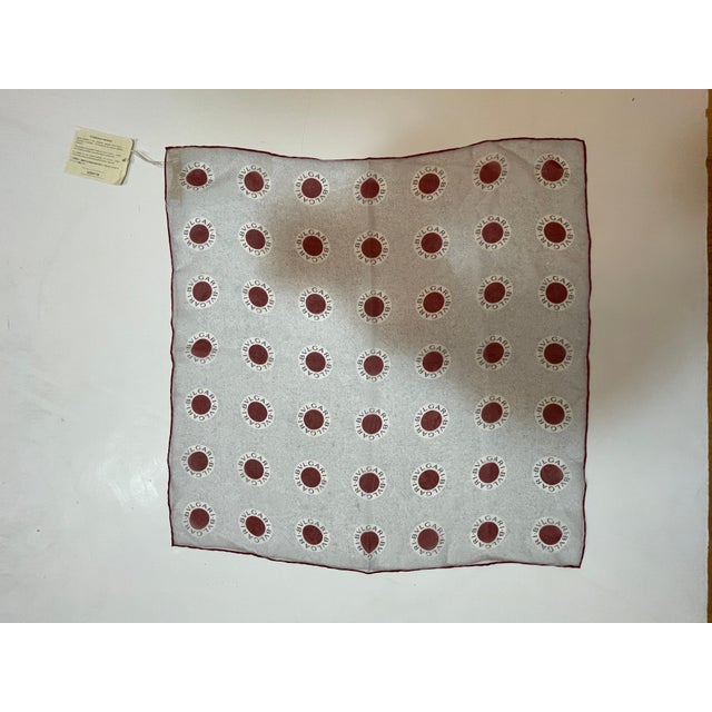 BVLGARI Red Dot Logo Silk Scarf Bulgari For Sale In Palm Springs - Image 6 of 12