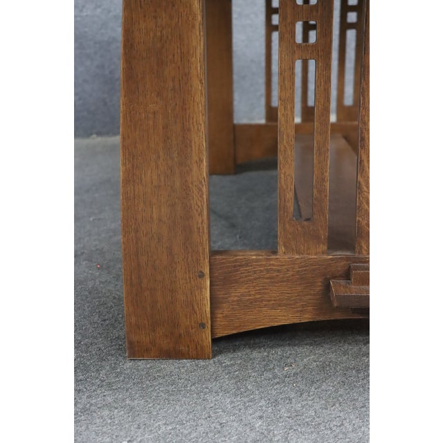 Stickley Highlands Extending Trestle Dining Table For Sale - Image 10 of 17