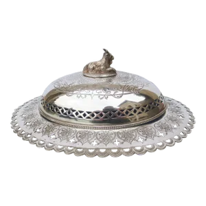 Butter Server Silver Plate Circa 1850 - Set of 3