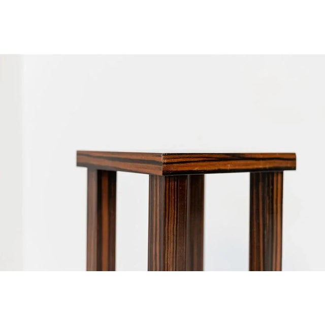 1930s Wood and Brass Side Table by Jacques-E'mile Ruhlmann for Atelier J. E. Ruhlmann For Sale - Image 5 of 7