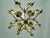 1960s 1960s Mid-Century Modern Brass and White Painted Metal Chandelier For Sale - Image 5 of 11