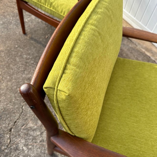 Lime Pair of Svend Aage Eriksen Teak Lounge Chairs For Sale - Image 8 of 11