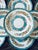 English Vintage Crown Staffordshire Lyric Tunis Blue Bread Plates – Set of 9 – Fine Bone China England – 1930s–1950s For Sale - Image 3 of 12