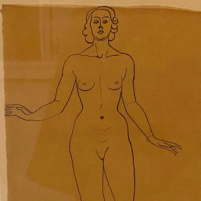 Andre Derain Ink on Paper Drawing, Femme Nue Debout For Sale - Image 4 of 9