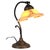 Vintage Desk Lamp in Wrought Iron with Yellow Frosted Glass Shade, 1930s For Sale - Image 11 of 11