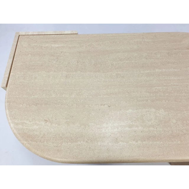 Mid-Century Italian Travertine Coffee Table, 1980s For Sale - Image 11 of 17