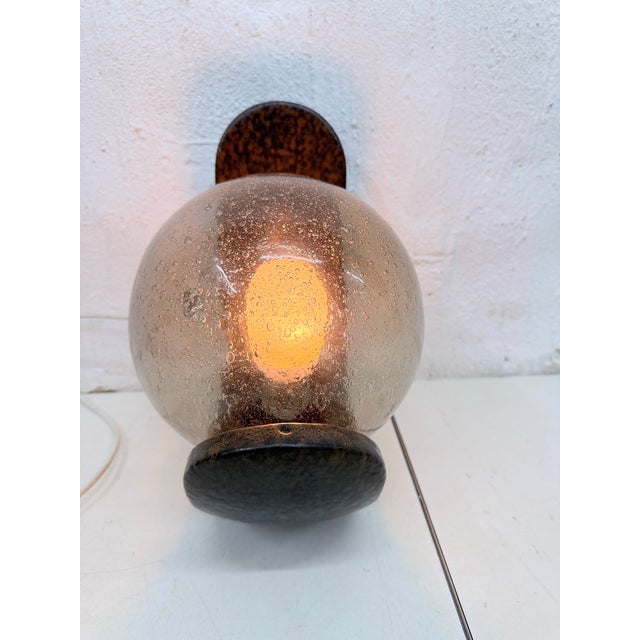 Brutalist Style Wall Lamp in Ceramic and Glass, 1970s For Sale - Image 11 of 12