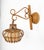 Brown Mid-Century Modern Rattan and Bamboo Sconce Lantern, Italy, 1960s For Sale - Image 8 of 11