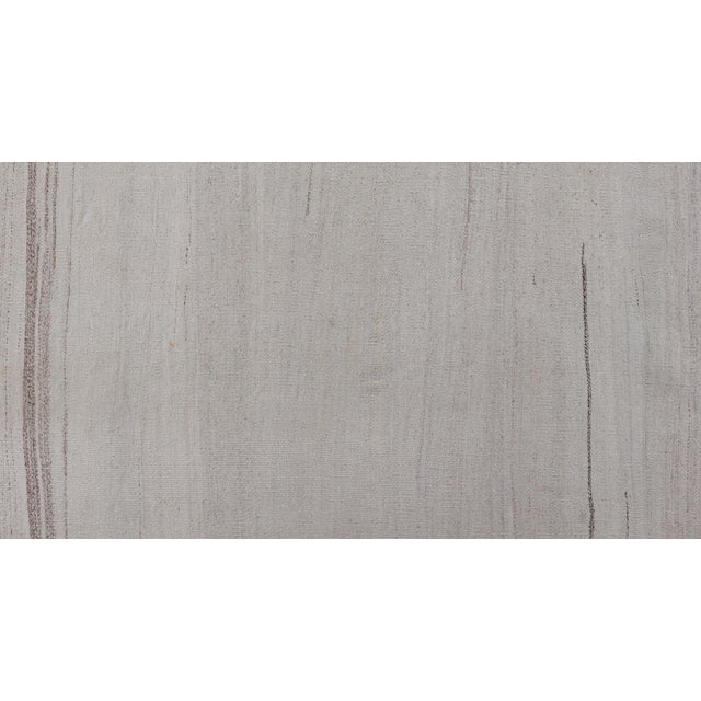 Vintage Turkish Kilim Runner With Subtle Neutral Tones and Elegant Stripes 2'5 X 13'10 For Sale - Image 10 of 10