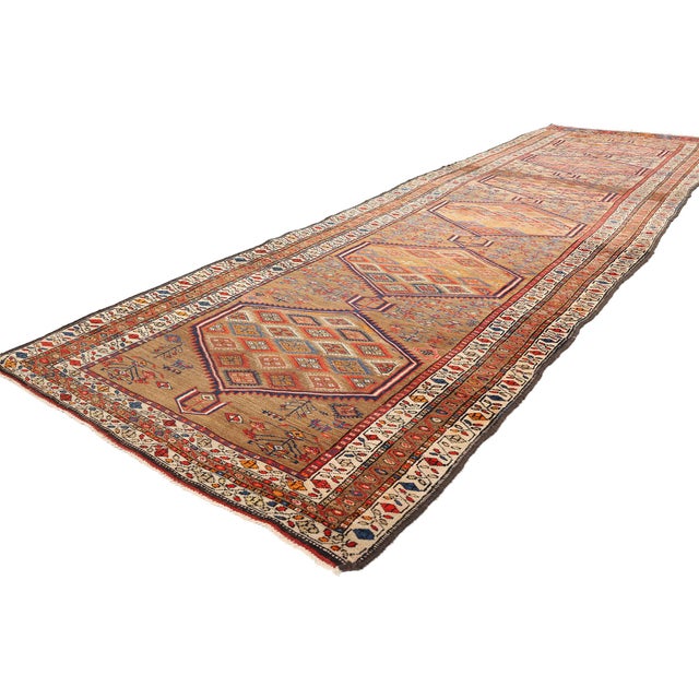 78773 Antique Persian Sarab Rug Runner, 04'01 x 15'01. Embodied in the mystical realm of Iran's northwest, Persian Sarab...