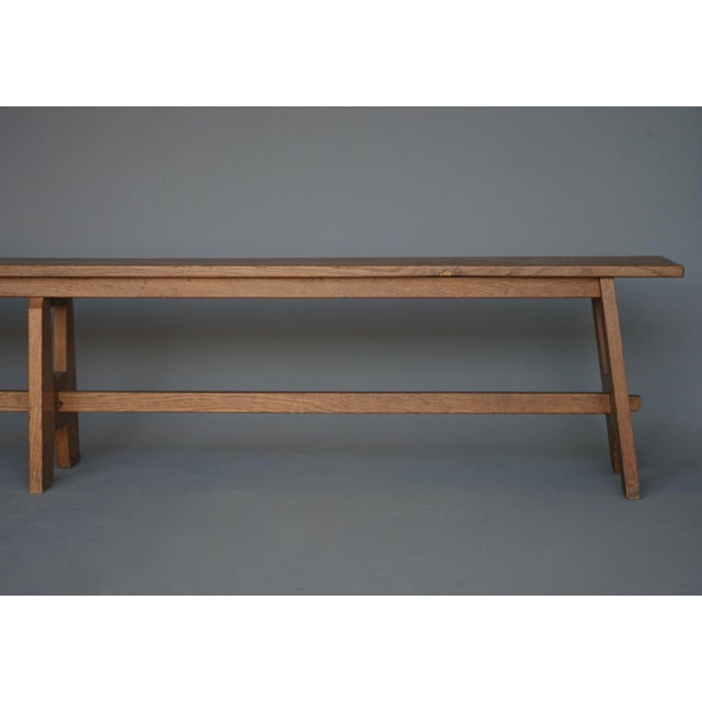 1950s Long Mid-Century Dutch Bossche School Church Bench, 1950s For Sale - Image 5 of 15