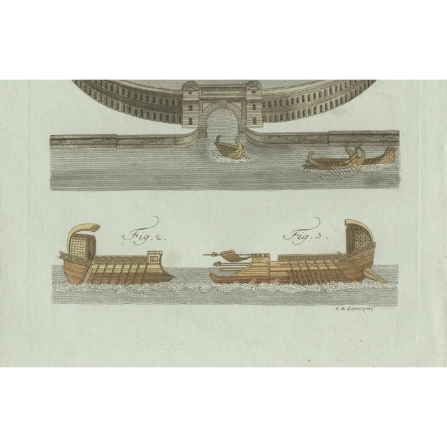 Early 19th Century Bertuch, Roman Naval Battles and Warships, 1800, Engraving For Sale - Image 5 of 9