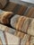 1970s Vintage Striped Woven Upholstery Three-Seat Sofa For Sale - Image 14 of 16