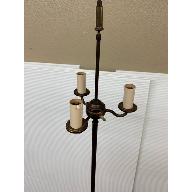 Mid 20th Century Victorian Etched Brass Floor Lamp For Sale - Image 4 of 9