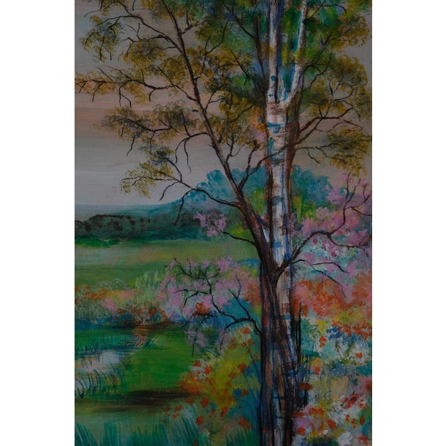 Torres, Birch Landscape, Mixed Media For Sale - Image 4 of 8