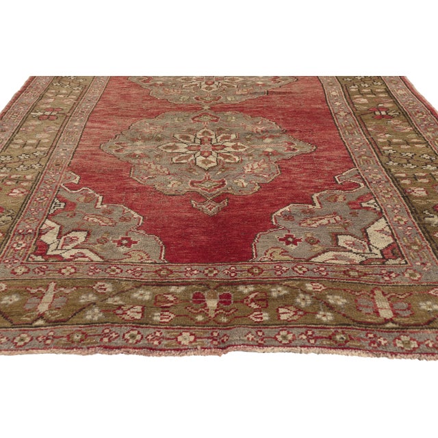 Vintage Turkish Oushak Rug - 05'01 X 11'04 For Sale - Image 9 of 11